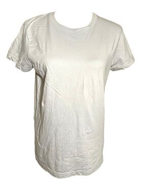 Girls American Apparel Light Gray 100% Cotton Slim Short Sleeve T-shirt Size XL